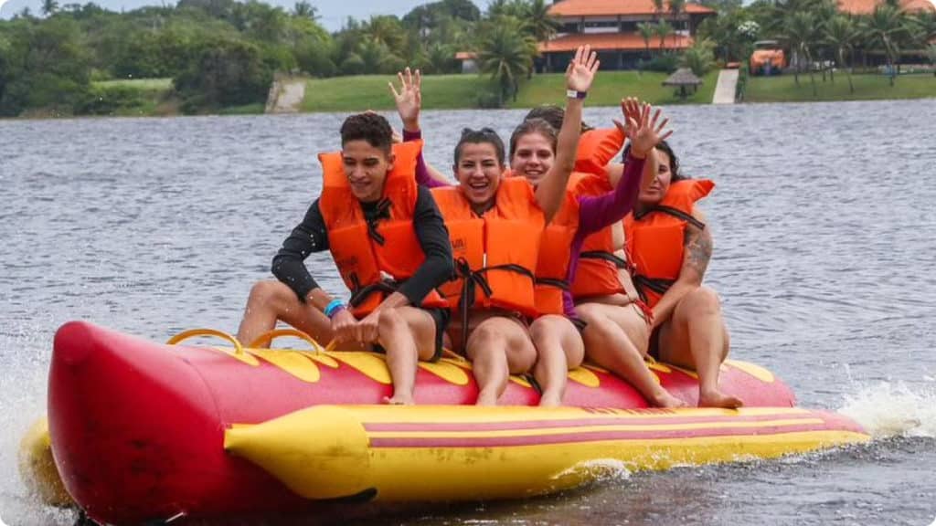 Passeio de Banana Boat, Lagoa do Banana.